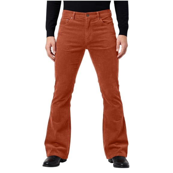 LEKWK Mens Corduroy Pants Slim Fit Classic Ribbed Texture with Multi-Pockets Dress Pants Durable Warm Fabric Corduroy Pants Everyday Outfits