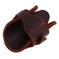 thumbnail image 5 of Bow Arrow Thumb Guard Recurve Traditional Bow Finger Tip Protector Archery Thumb Ring Tap Dark Brown, 5 of 5