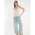 thumbnail image 3 of Summer Tank Tops for Women Loose Fit Pleated Tunics V Neck Sleeveless Lace Tops Lrregular Hem Flowy White S, 3 of 7