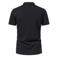 thumbnail image 4 of Njoeus Shirts For Men Golf Shirts For Men Men'S Cotton Zipper Lapel Short Sleeve Undershirts T-Shirt Casual Business Tops Shirt Black Shirts, 4 of 9