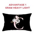 thumbnail image 3 of Anckoeil Home Decor Alphabet Floral Pillowcase Solid Color Simple Pillowcase, 3 of 4