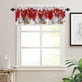 thumbnail image 7 of Red Christmas Kitchen Curtains and Valances Set, Dwarf Present Xmas Ball Snowflake Winter Rod Pocket Window Valance 18 Inch Window Curtain Panels for Living Room Bedroom Laundry, 27.5x36in, 3 Pieces, 7 of 7