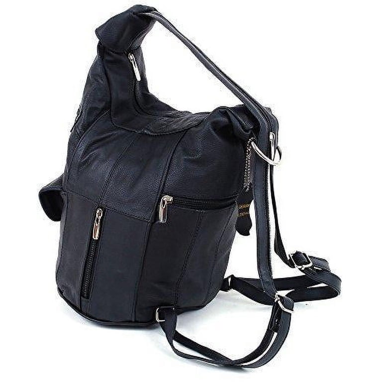 Womens Leather Convertible 7 Pocket Medium Size Tear Drop  display picture 3