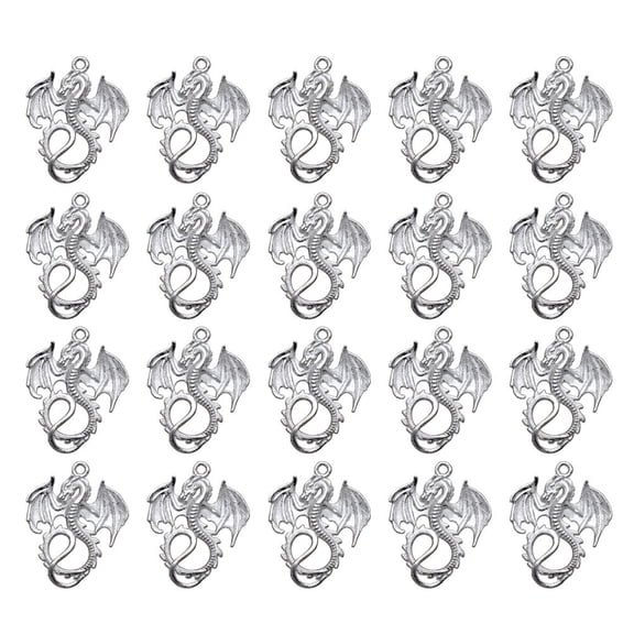 LOLIPPYY 20pcs Bright Alloy Pendant Charms for Jewelry Making, Necklace and Bracelet Accessories