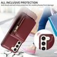 thumbnail image 6 of Dteck for Samsung Galaxy S21+ Plus Case with RFID Blocking Card Holder, Galaxy S21 Plus Crossbody Wallet Case Shockproof Purse PU Leather Protective Back Cover 6.6 Inch,Winered, 6 of 9