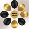 thumbnail image 3 of Globo YMSZ negro y dorado, 12 pulgadas, metálico, 67 unidades, 3 of 7