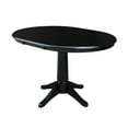 thumbnail image 4 of 36" Round Top Dining Table with 12" Leaf and 2 San Remo Chairs - Black - 3 Piece Set, 4 of 5