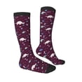 thumbnail image 3 of Fotbe Space Dinosaur print Women's Men's Novelty Crew Socks Cotton Socks Knee High Socks for Walking,Running,Nurses,Pregnancy, 3 of 8