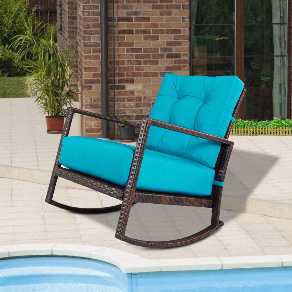 teal glider rocker