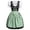 Green, variant on Creek Long 3-Pcs Black & Blue German Embroidered Oktoberfest Dirndl Dress Blue XXXL