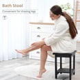 thumbnail image 3 of HDPS Shower Chair for Inside Shower, Shower Stool with Towel Rack & Storage Shelf - Waterproof, Non-Slip, Handles - Indoor/Outdoor Shower Bench, Black, 3 of 6