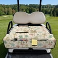 thumbnail image 2 of COEQINE Golf Cart Seat Cover with Carry Handle for Storage, Fits for EZGO Yamaha Club Car (51.2x30.3 Inches), with Quilted Padding & 4 Storage Pockets, Easy Wash, Hawaiian Palm Tree Beige, 2 of 8