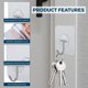 thumbnail image 3 of Amazopen Ganchos autoadhesivos: 12 paquetes de ganchos transparentes para puerta de pared, gancho adhesivo extrafuerte para colgar abrigos, toallas, llaves y más, 3 of 5