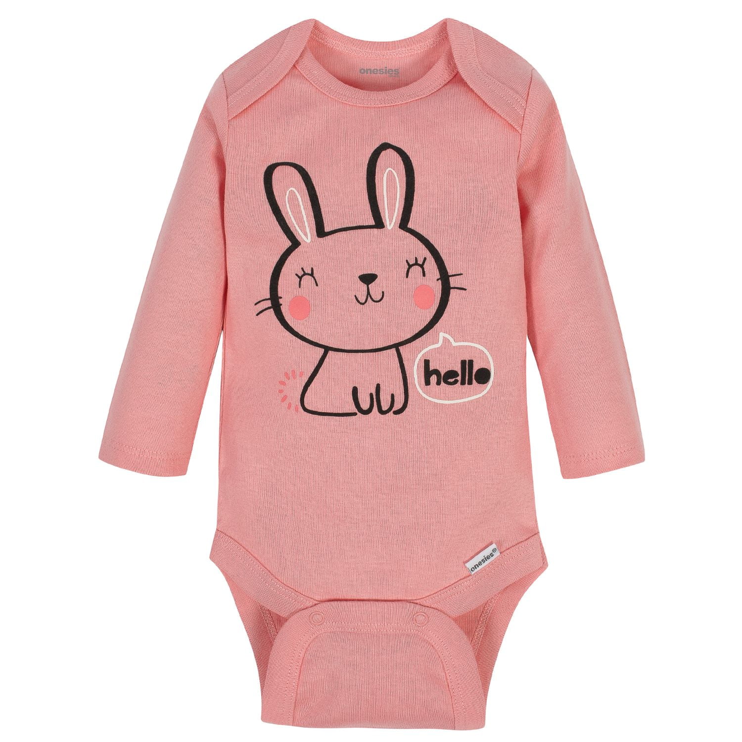 Onesies Brand Baby Girl Long Sleeve Bodysuit, 6-Pack, Sizes Newborn-12 Months