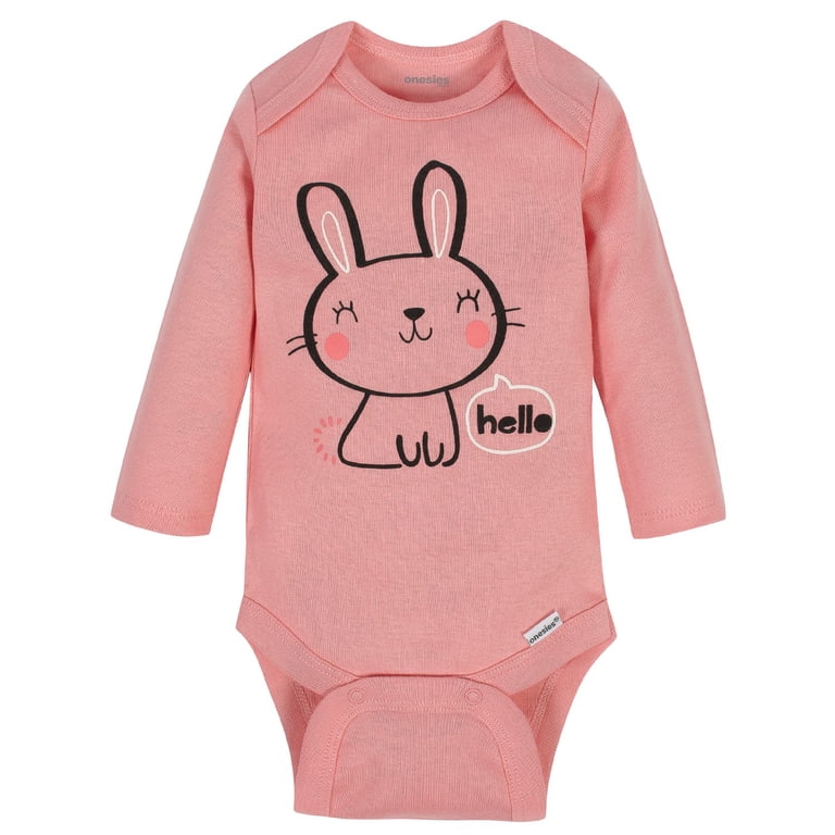 Onesies Brand Long Sleeve Bodysuit, 6-Pack, Newborn-12M, Girls photo 4