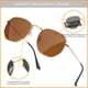 thumbnail image 5 of Gafas de sol HJSTES pequeñas polarizadas con montura hexagonal de metal, 5 of 9