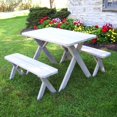 thumbnail image 6 of Pressure Treated Pine Crossleg Table with 2 Benches, 6 of 28