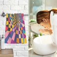 thumbnail image 7 of Yayeee 100% Cotton Hand Towels for Bathroom 16" x 28" Soft Absorbent Kitchen Towel, Colorful Wavy Plaid, 7 of 7