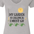 thumbnail image 4 of Inktastic Gardening Funny Garden is Calling Women's V-Neck T-Shirt, 4 of 5