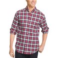 thumbnail image 1 of Camisa a cuadros de manga larga para hombre IZOD roja mediana, 1 of 1