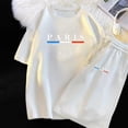 thumbnail image 3 of Conjunto de dos piezas de marca de verano con diseño de gofres para hombre, camisetas, pantalones cortos, traje deportivo, conjunto de jogging, chándal informal para hombre, conjunto masculino, 3 of 5