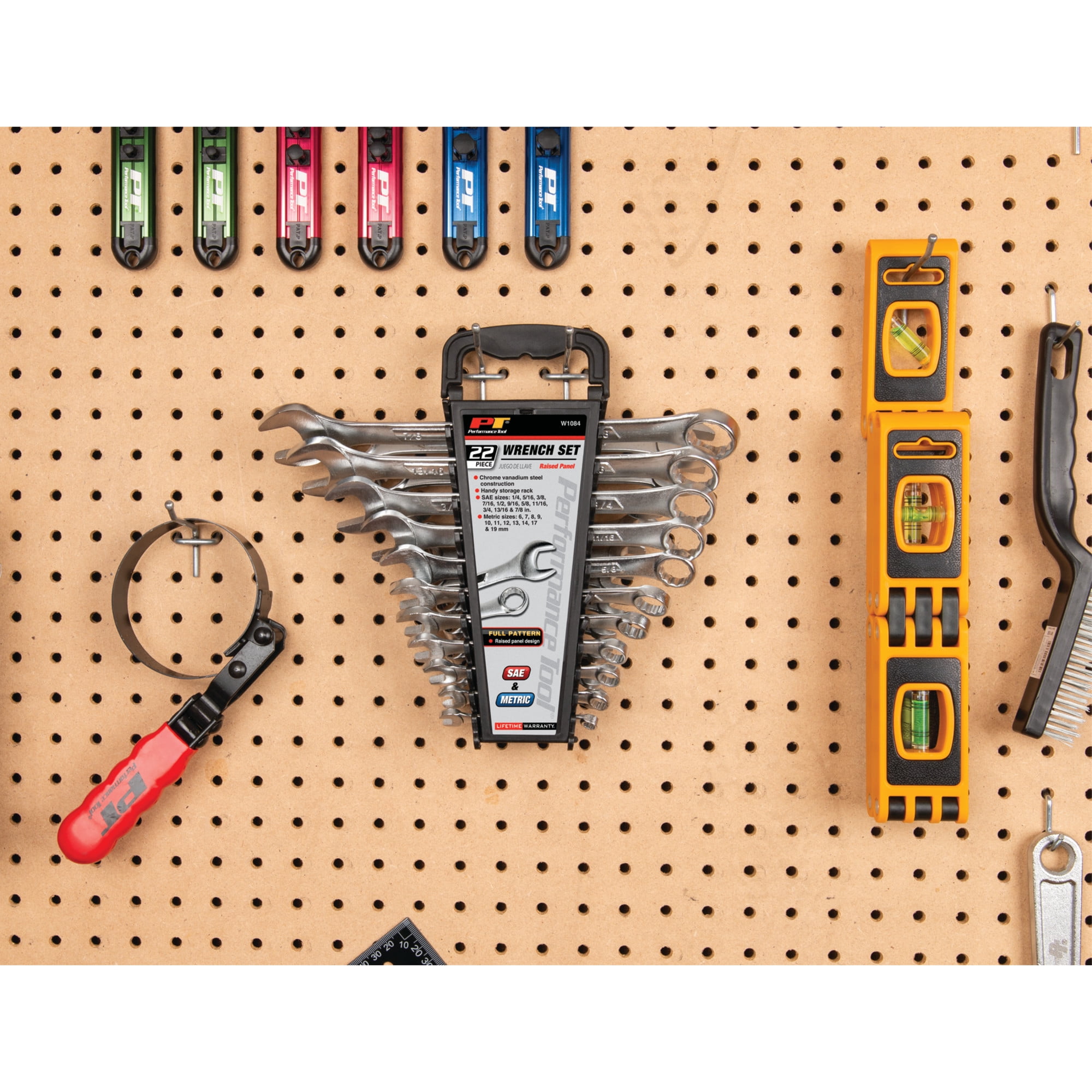 Performance Tool W1084 Combination Wrench Set, 22-Piece