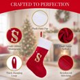 thumbnail image 2 of Unique Bargains Double Layer Modern Cozy Reindeer Christmas Stocking Letter S 18", 2 of 5