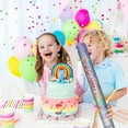 thumbnail image 2 of 60CM Birthday Confetti Cannon – Multicolor Pastel Round Paper Popper, Compressed Air Celebration Tube for Party Decoration, 2 of 7