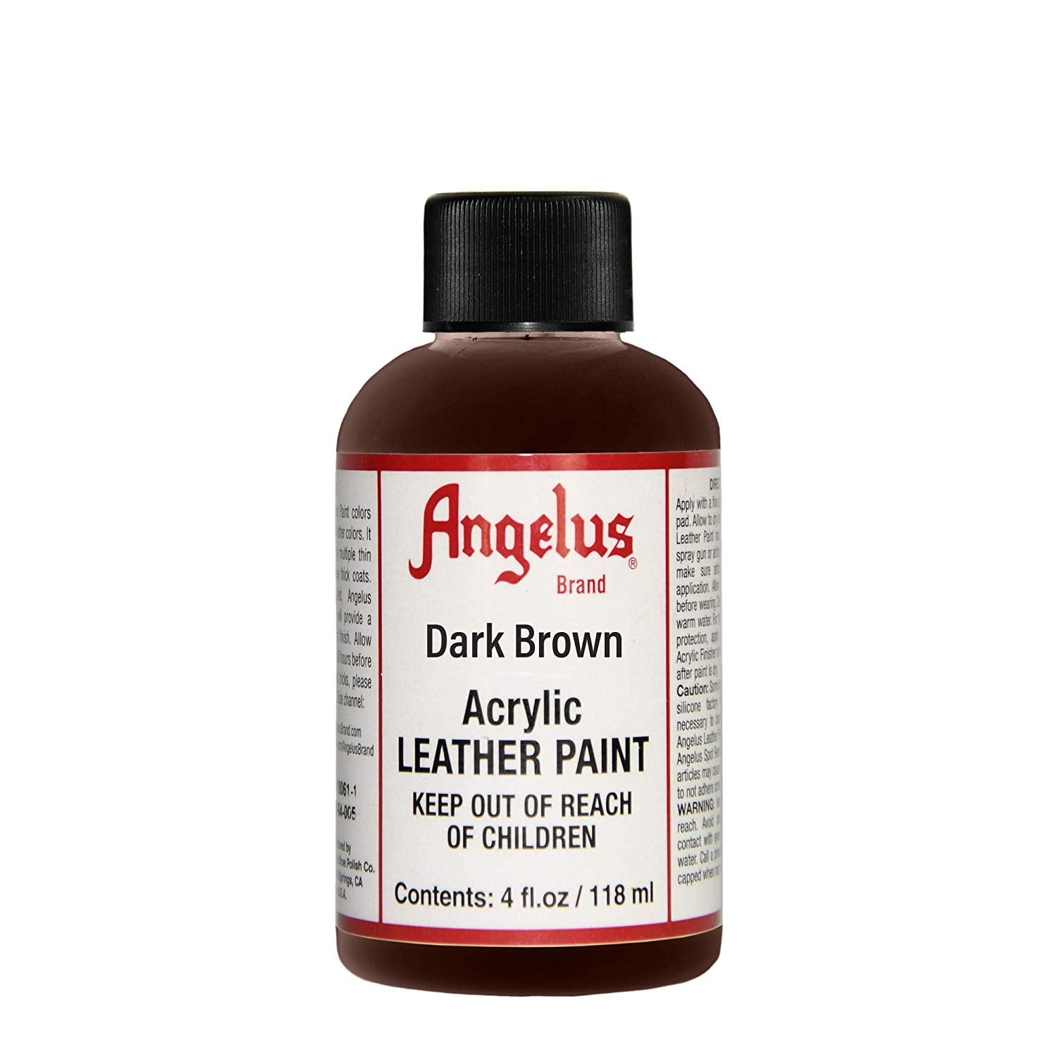 Angelus Acrylic Leather Paint, 4 fl.oz. Dark Brown