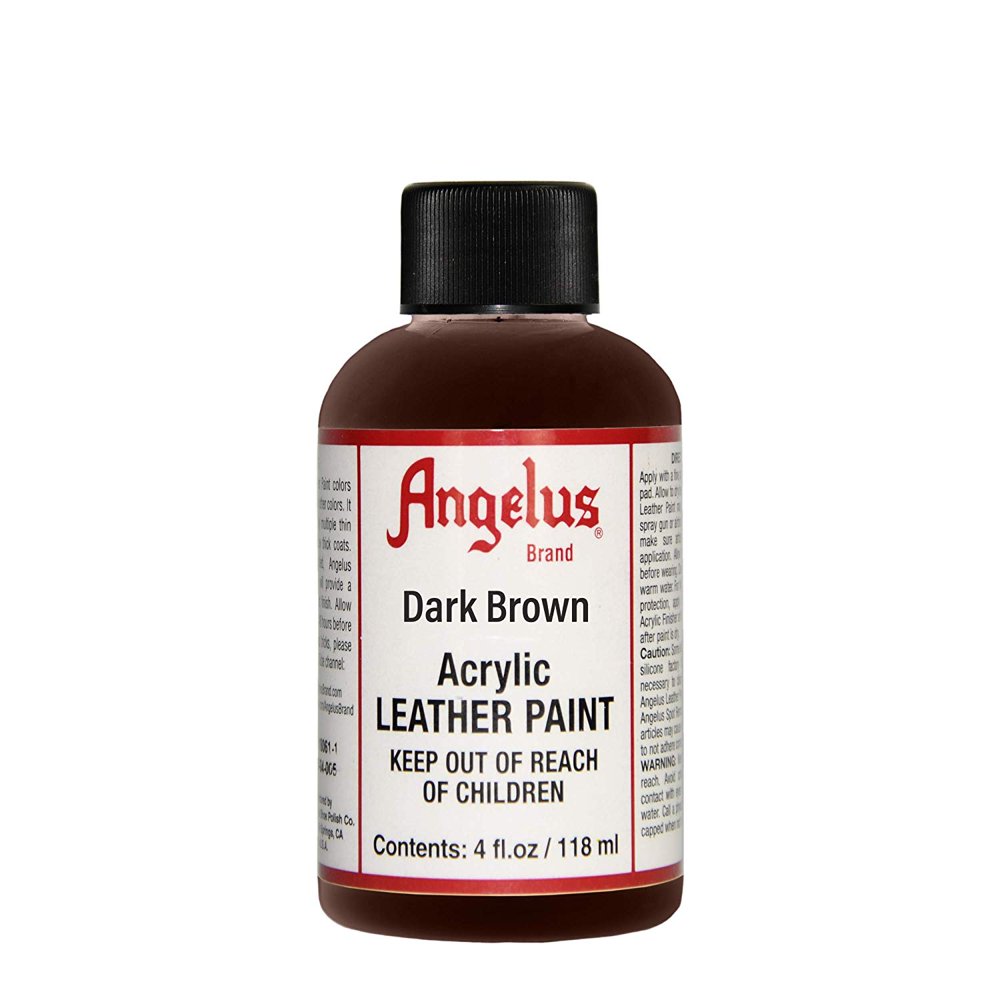 Angelus Acrylic Leather Paint, 4 fl.oz. Dark Brown