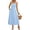 *Light Blue, variant on ClodeEU Women's Square Neck Spaghetti Strap Midi Dress,Casual A Line Flowy Dress with Pockets Beige,Women's Plus L
