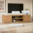 thumbnail image 3 of Walker Edison Modern 70" TV Stand with Storage Cabinets - Heritage Oak, 3 of 11