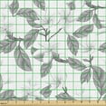 thumbnail image 2 of Ambesonne Floral Fabric by the Yard Upholstery, Plumeria Flowers Concept, 1 Yard, Grey and White, 2 of 5