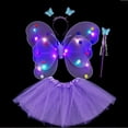 thumbnail image 3 of XIYON Girl Clothes Glowing Fairy For Girls With Light Up Wand And Floral 4 Piece Dress Up Play One Size, 3 of 3