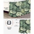 thumbnail image 3 of Palm Leaves Wrap Around Bed Skirts for California King Bed 18" Drop,Bed Skirt with Adjustable Elastic Belt Dust Ruffle Bed Valance for Bedroom Country Summer Botanical Tropical Plants Bed Frame Cover, 3 of 7