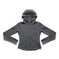 thumbnail image 2 of Women's Athletic Jackets Cropped Long Sleeve Workout Tops Yoga Zip Up Jackets Gym Tops Golf Shirts Gray XL(XL), 2 of 4