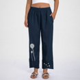thumbnail image 1 of WILLBEST Pantalones Casuales elegantes para Mujer: Pantalones Elásticos con Estampado Floral y Pierna Ceñida para Un Uso Diario Cómodo. XXXL, 1 of 6