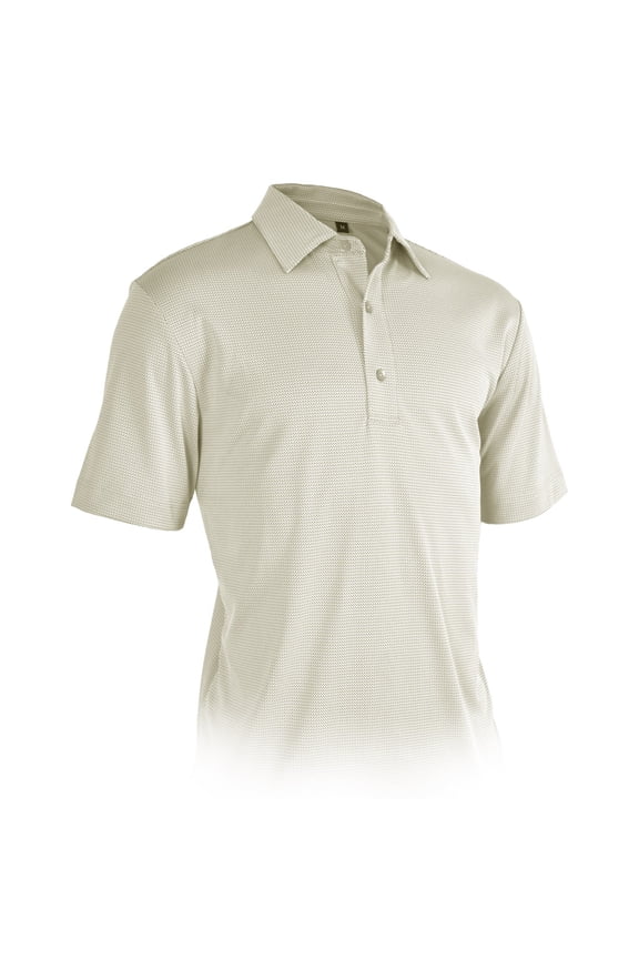 Men's Eagle Jacquard Texture Solid Golf Polo Shirt #3621