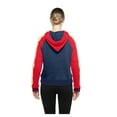 thumbnail image 6 of Women's-New Era  Navy Atlanta Braves Cooperstown Collection Cropped Raglan Pullover Hoodie, 6 of 6
