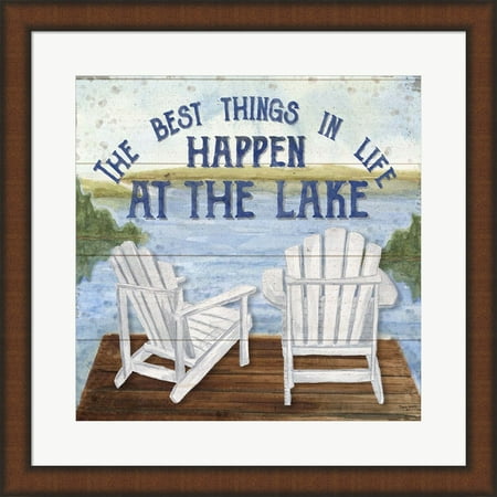 Lake Living I (best things) by Tara Reed, Framed Wall Art, 19.75W x