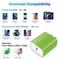 thumbnail image 7 of USB C Block,USB C Wall Charger Block FiveBox 1Pack 20W PD Fast Charging Block Type C Charger Block USB C Power Adapter for Phone Samsung,Green, 7 of 7
