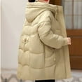 thumbnail image 5 of Sevevn Coats for Women Women's Winter Casual Loose Fashion Color Pocket Zippered Tops Reversible Long Cotton Coat Gift for Girls, 5 of 9