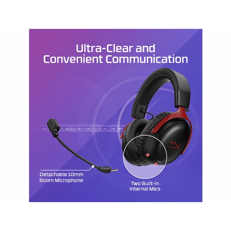 HyperX Cloud III S Wireless - Gaming Headset with Bluetooth, Black