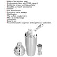 thumbnail image 3 of Ensemble de Cocktail à la Mode 750ml en Acier Inoxydable Barware Outil Kit avec Passoire Mesure Tasse Shaker pour Barman BarSilver, 3 of 6