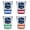 Multicolor (4-Pack), variant on Angel Fire New Mexico Design C Souvenir 2 oz Round Shot Glass Orange