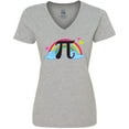thumbnail image 3 of Inktastic Pi Day Math Party Rainbow Women's V-Neck T-Shirt, 3 of 5