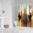 thumbnail image 3 of Halloween Shower Curtain 72x72 Bloody Hands Shower Curtain Horror Set Creepy Help for Bathroom Fabric Spooky Shower Curtain Bathroom Set Scary Halloween Shower Curtain Gift for Kids, 3 of 6
