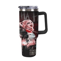 Joker Harley Qu-in Tumbler with Handle and Straw Lid Insulated Tumbler Stainless Steel Water Bottle Cup Gifts 40oz