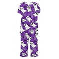 thumbnail image 4 of JOANKDMI 2 Piece Sleepwear PJs Outfit Womens Cute Ghost Lightweight Spiderweb Print Pajama Costume for Halloween Party Roleplay Novelty Loungewear Suit Clothing, S-3XL, 4 of 6