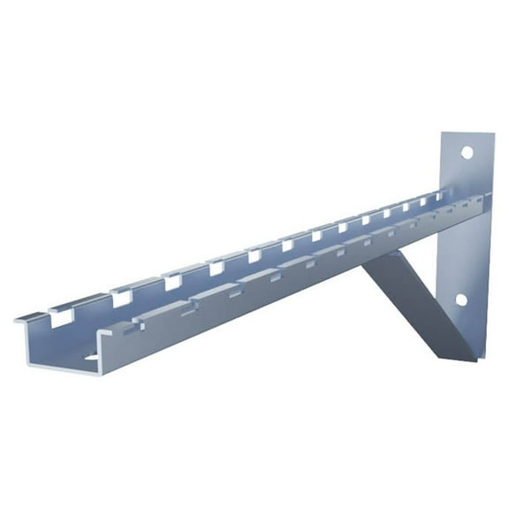 Electro Zinc Plated Wire Mesh Cable Tray bracket, Silver Steel, Triangle, Wall Mount, 600mm, 2 pack